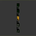 Rusty Metal Gate Featuring Yellow And Black Stripes Industrial Style Design