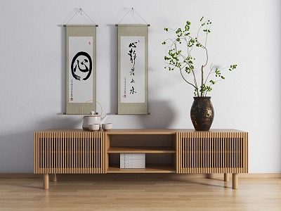 Japanese TV cabinet 3d model