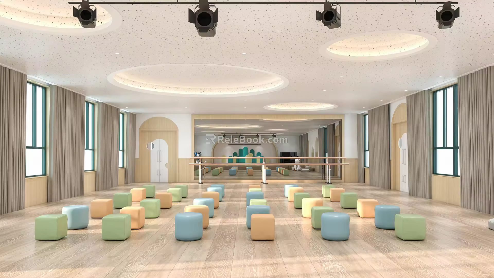 Modern Kindergarten Multi-function Room 3d model