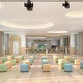 Modern Kindergarten Multi-function Room 3d model
