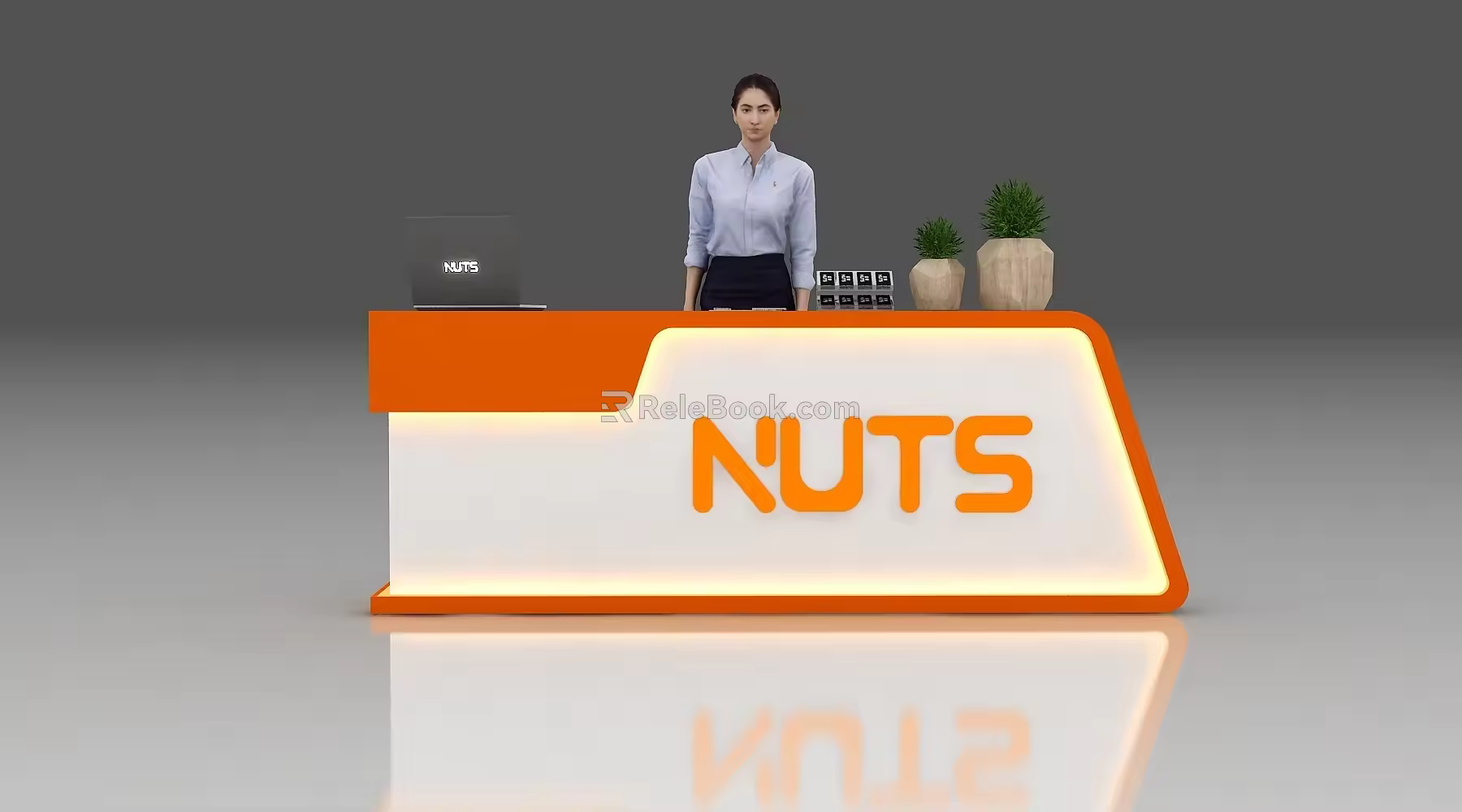 Reception Desk Front Desk Bar Desk Information Desk Bar Table Exhibition Front Desk 3d model