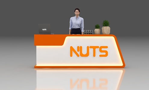 Reception Desk Front Desk Bar Desk Information Desk Bar Table Exhibition Front Desk 3d model