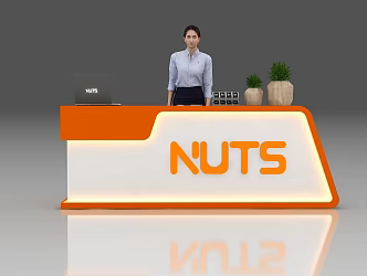 Reception Desk Front Desk Bar Desk Information Desk Bar Table Exhibition Front Desk 3d model