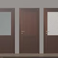 Wooden Flush Doors With Glass Panels And Solid Wood Design Styles