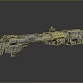 Large Sci Fi Spaceship Featuring Complex Structure Gray Color Multiple Modules And Detailed Components