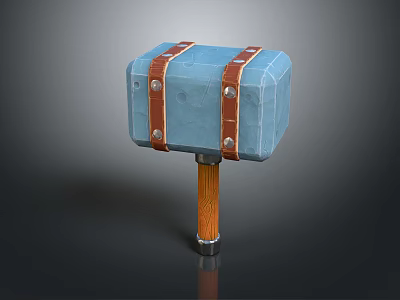 Stone Axe Stone Age Original Tool Original Weapon Stone Hammer Warhammer Cartoon Hammer 3d model