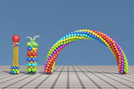 Modern Arch Festive Balloon 3d model