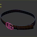 Stylish Brown Leather Belt With Double G Buckle And Smooth Texture Design