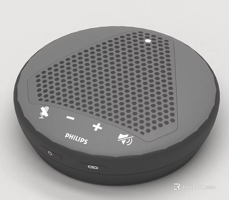 Philips Round Bluetooth Speaker With Mesh Surface And Control Buttons 3d model 