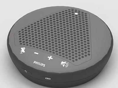 Philips Round Bluetooth Speaker With Mesh Surface And Control Buttons 3d model