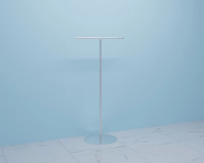 Modern hanger-shaped garment rack 3d model