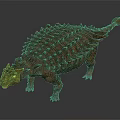 Ankylosaurus Armored Dinosaur With Spiked Back In 3D Model Standing Posture 3d model