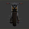 Custom Stylish Motorcycle With Red Seat Gold Black Body And White Rims