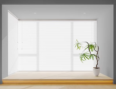 modern venetian blinds curtain 3d model