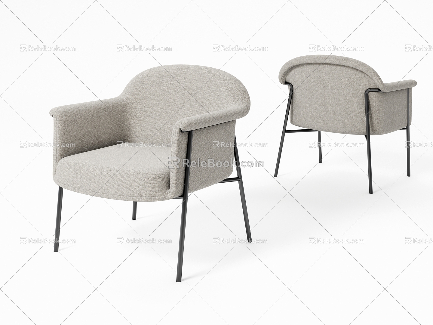 Single sofa single chair leisure chair 3d model