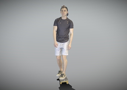 Fashion Skateboard Boys Trendy Men 3d model