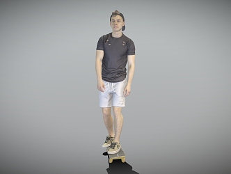 Fashion Skateboard Boys Trendy Men 3d model