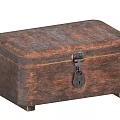 Vintage Wooden Storage Box With Decorative Lock Clasp And Retro Design