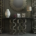 Post-modern Storage Rack Simple Single Chair Storage Rack Decorative Table Furnishings Combination 3d model