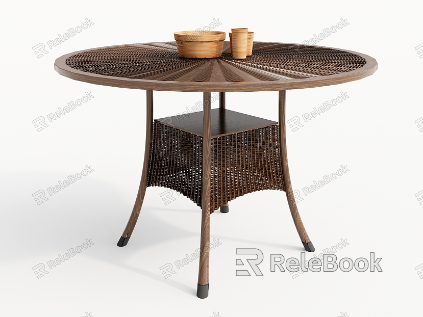 Dining Table Leisure Table Outdoor Table Coffee Table Decorative Table Bamboo Table model