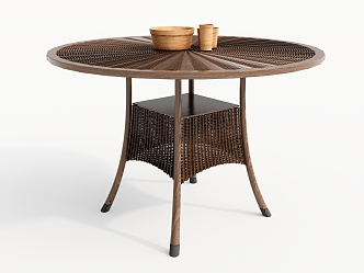 Dining Table Leisure Table Outdoor Table Coffee Table Decorative Table Bamboo Table 3d model