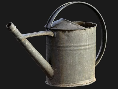 Vintage Ceramic Watering Can With Long Spout And Rustic Handle Design 3d model