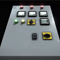 Public Facility Electrical Control Panel With Gauges Indicator Lights Digital Display And Switches 3d model