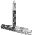 Two Snake Skin Pattern Cylindrical E Cigarettes With Atomizer And Button Design 3d model