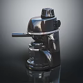 Sleek Black Electric Coffee Maker Featuring Stainless Steel Body And Glass Carafe