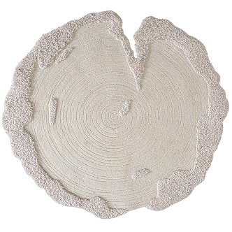 Cream wind round carpet 3d model