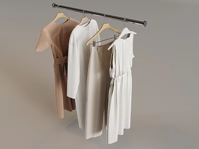 Women's Clothing Women's Pants dress Clothing Clothes Hanging Rod Clothes Support 3d model