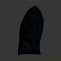 Dark Blue Leather Jacket With Front Zipper Black Cuffs And Casual Design For Daily Use