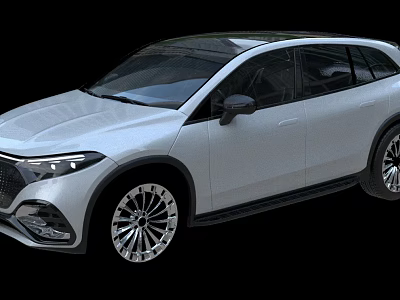 White Modern SUV With Sleek Body Design Black Roof And Alloy Wheels 3d model