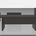 Modern Wooden Conference Table With Matching Storage Cabinets And Side Tables