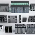 Modern Data Center Server Racks With Different Designs And Storage Units 3d model