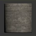 Gray Cylindrical Brick Structure With Textured Surface On Dark Smooth Background 3d model