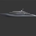 Modern Sleek Luxury Yacht Watercraft with Streamlined Exterior and Multi deck Design