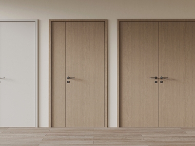 Modern double door single door mother door master bedroom double door swing door wooden door model