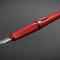 Red Fountain Pen With Sleek Modern Design Stainless Steel Nib And Comfortable Grip