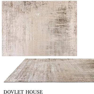 Modern Abstract Square Rug With Neutral Beige Textured Surface For Living Room 3d model