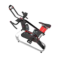 Wattbike Stationary Spin Bike With Black Red Design Digital Display And Water Bottle Holders