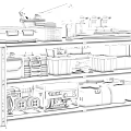 Multi Tier Industrial Storage Shelf Organized With Toolboxes Storage Bins Tools And Boxes