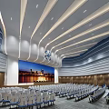 Modern Conference Hall Multi-function Hall 3d model