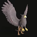 Realistic Eagle With Spread Wings Sharp Claws And Detailed Lifelike Sculpture