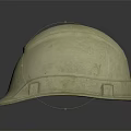 Yellow And Gray Safety Helmets On Black Background With Reflection