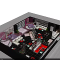 Modern Exhibition Tables and Chairs in Stylish Exhibition Booth Design Layout