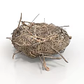 Handmade Natural Decorative Household Nest Crafted From Twigs And Dry Grass