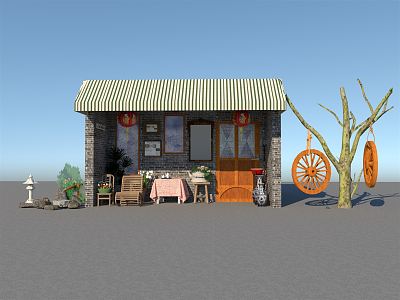 New Chinese House 3d model