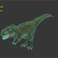 Tyrannosaurus Rex Standing With Open Mouth And Sharp Brown Teeth On Gray Background