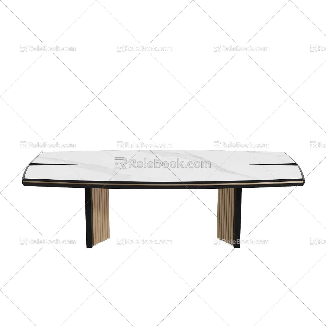 Minismal wind dining table 3d model